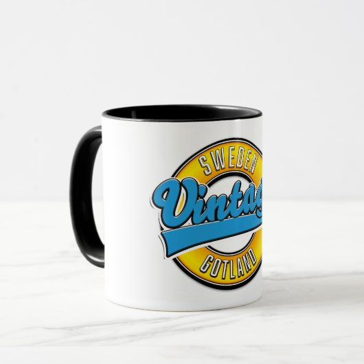 Gotland Zweden stijl logo Mok (Voorkant links)