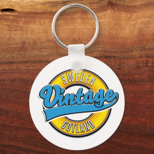 Gotland Zweden  stijl logo Sleutelhanger (Voorkant)