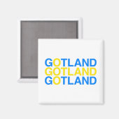 GOTLAND Zweedse Vlag Magneet (Voorkant / Achterkant)