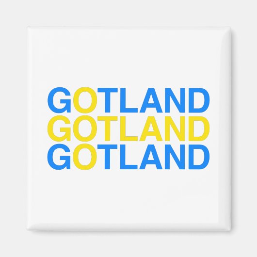 GOTLAND Zweedse Vlag Magneet (Voorkant)