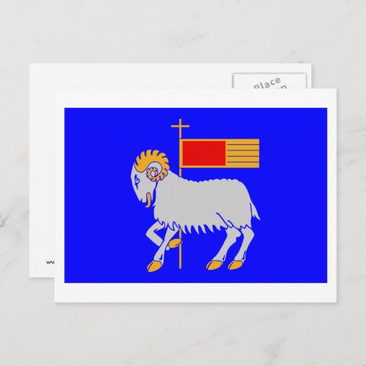 Gotlands län flag briefkaart (Voorkant / Achterkant)