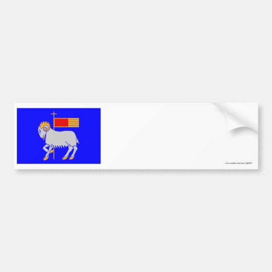Gotlands län flag bumpersticker (Voorkant)