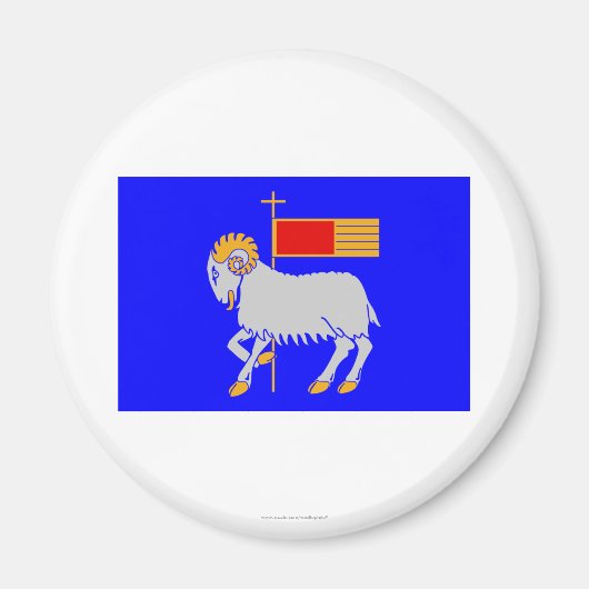 Gotlands län vlag magneet (Voorkant)