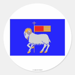 Gotlands län vlag ronde sticker