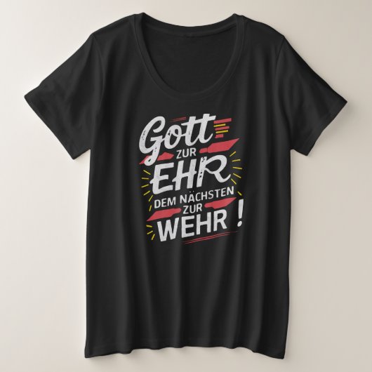 Gott zur Ehr dem Nächsten zur Wehr - Feuerwehr Grote Maat T-shirt (Design voorkant)