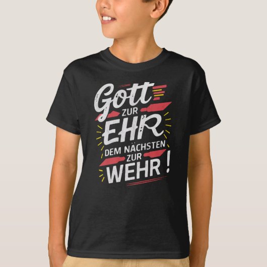 Gott zur Ehr dem Nächsten zur Wehr - Feuerwehr T-shirt (Voorkant)