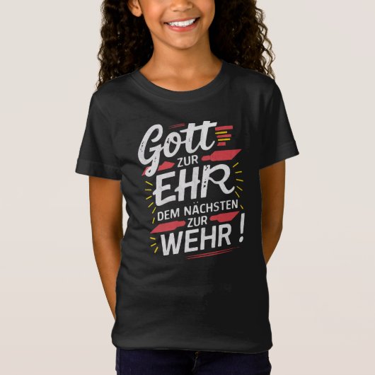 Gott zur Ehr dem Nächsten zur Wehr - Feuerwehr T-shirt (Voorkant)