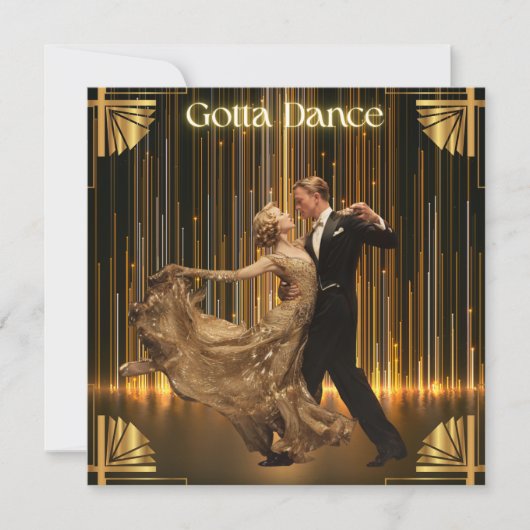 Gotta Dance -  Ballroom Art Deco Feestdagenkaart (Voorkant)