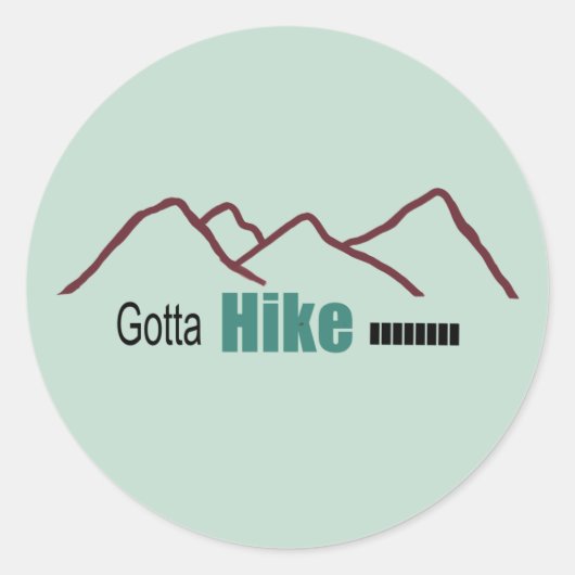 Gotta Hike die bergen Simplistic Sticker (Voorkant)