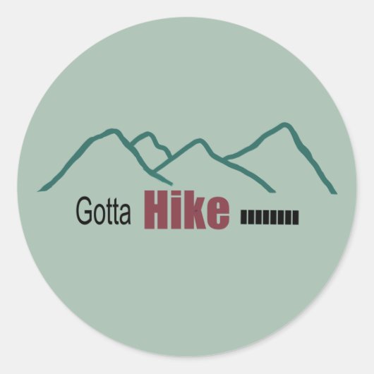 Gotta Hike Mountains Simplistic Sticker (Voorkant)
