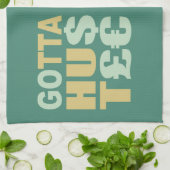 GOTTA HUSTLE/HU$T£ aangepaste keukenhanddoek (Gevouwen)