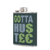 GOTTA HUSTLE / HU$T£ aangepaste kolf Heupfles (Links)