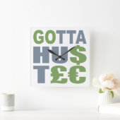 GOTTA HUSTLE/HU$T£ aangepaste muur klok (Huis)