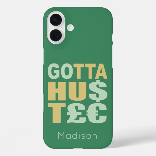 GOTTA HUSTLE / HU$T£ € aangepaste telefoongesprekk Case-Mate iPhone Case (Achterkant)
