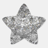 Gotta Lotta Diamonds Achtergrond Ster Sticker (Voorkant)