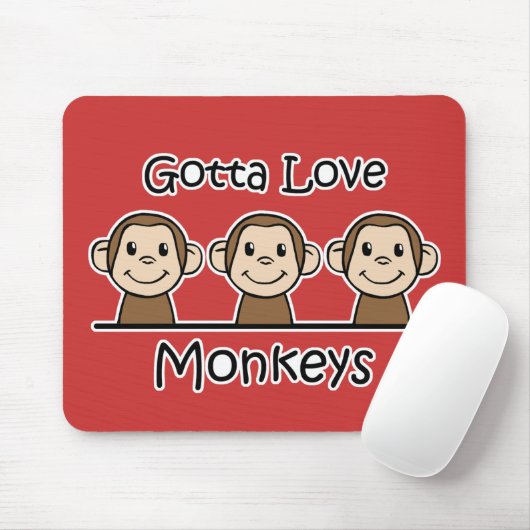 Gotta Love Monkeys Muismat (Met muis)