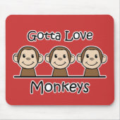 Gotta Love Monkeys Muismat (Voorkant)