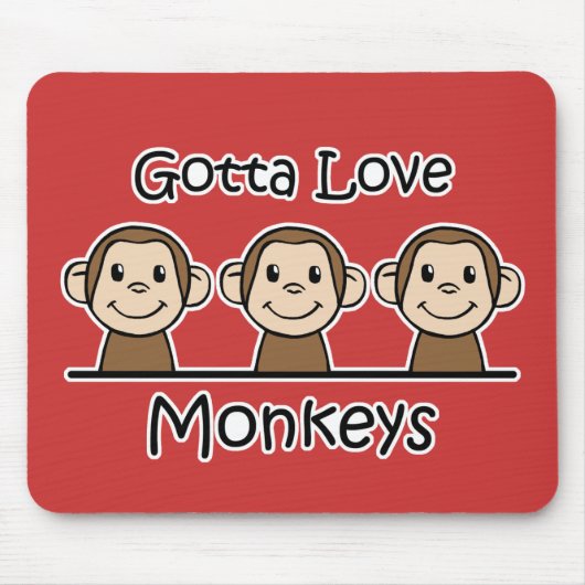 Gotta Love Monkeys Muismat (Voorkant)