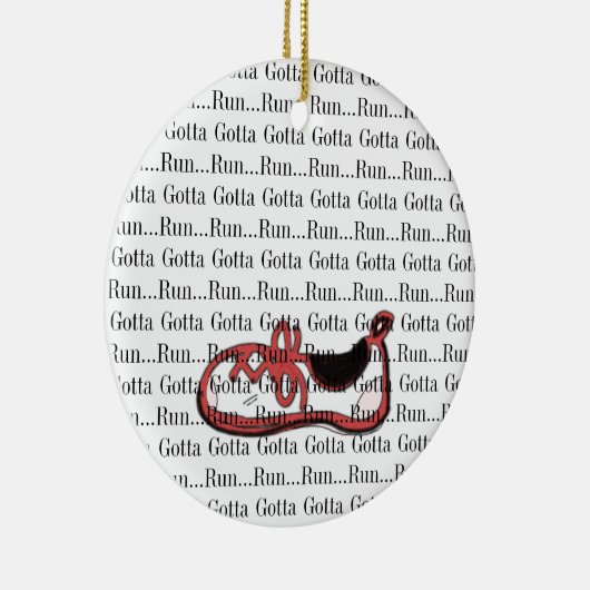 Gotta Run Red Runner Keramisch Ornament (Rechts)