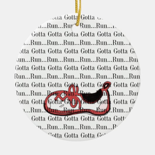 Gotta Run Red Runner Keramisch Ornament (Voorkant)