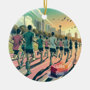 Gotta Run Running Club Pop Art Keramisch Ornament