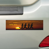 GOTTA RUN.  XC MOTTO-BUMPERSTICKER VAN HET KRUISLA BUMPERSTICKER (Op auto)
