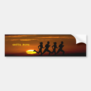 GOTTA RUN. XC MOTTO-BUMPERSTICKER VAN HET KRUISLA BUMPERSTICKER