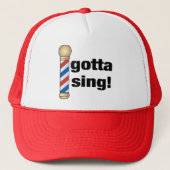 Gotta Sing Barbershop Gift Trucker Pet (Voorkant)