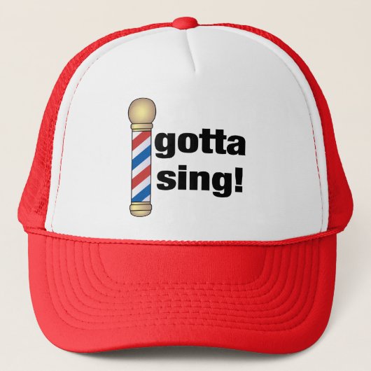 Gotta Sing Barbershop Gift Trucker Pet (Voorkant)