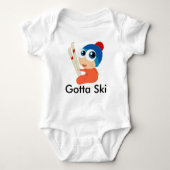 Gotta Ski Baby Creeper Romper (Voorkant)
