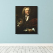 Gottfried Reiche , senior musicus en Solo Canvas Afdruk (Insitu (Houten vloer))