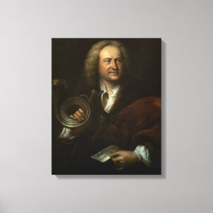 Gottfried Reiche , senior musicus en Solo Canvas Afdruk