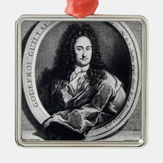 Gottfried Wilhelm Leibniz Metalen Ornament (Voorkant)
