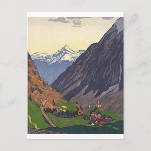 Gotthard Pass bergpas in de Alpen Briefkaart (Voorkant)