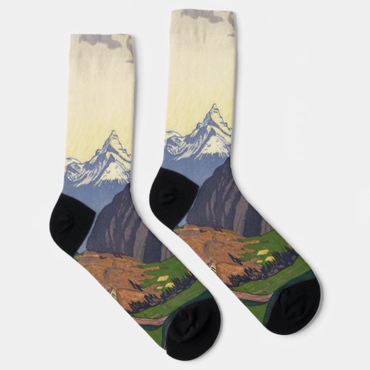 Gotthard Pass bergpas in de Alpen Sokken (Rechts)