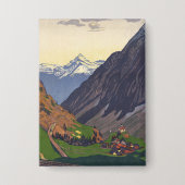 Gotthardpas bergpas in de Alpen Button (Voorkant)