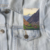 Gotthardpas bergpas in de Alpen Button (Insitu)