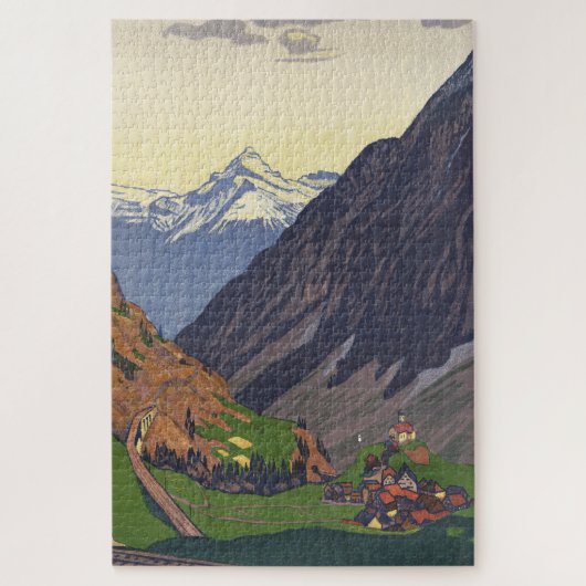 Gotthardpas bergpas in de Alpen Legpuzzel (Verticaal)