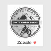 Gotthardpas Zwitserse-Alpen motorfietstocht Sticker (Vel)