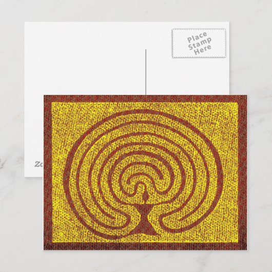 Göttin im Labyrinth 3 Briefkaart (Voorkant / Achterkant)