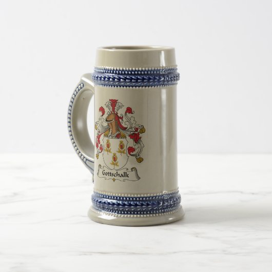 Gottschalk Family Crest Bierpul (Voorkant links)