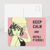 Gotuj Poland Pierogi Poland Food Briefkaart (Voorkant / Achterkant)