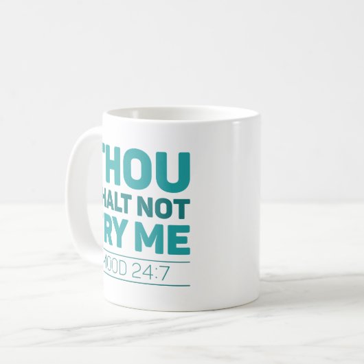 Gou Shalt probeer me niet Koffiemok (Voorkant links)