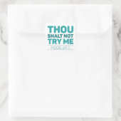 Gou Shalt probeer me niet Vierkante Sticker (Tas)