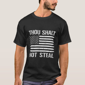 Gou Shalt Steal American Flag Baseball Softba T-shirt