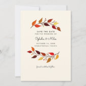 Gouache Autumn Branches Wedding Save the Date (Voorkant)