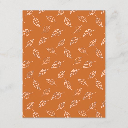 Gouache Autumn Leaves Wedding Details Informatiekaartje (Achterkant)