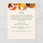 Gouache Autumn Leaves Wedding Details Informatiekaartje (Voorkant)