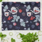Gouache Berries Pattern Schort Theedoek (Gevouwen)