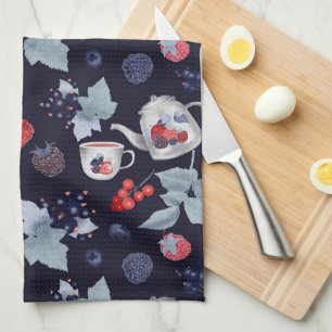 Gouache Berries Pattern Schort Theedoek